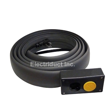 ELECTRIDUCT Low Profile Electrical Power Extension Cord Cover- 50FT- Black PE-50FT-UL-BK
